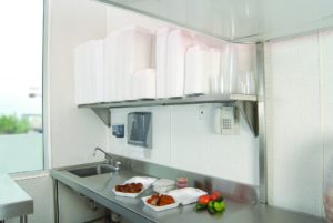 Glasliner industrial kitchen wall
