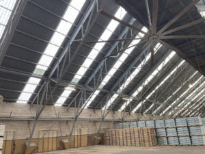 corrugated panels in industrial application