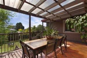 Corrugated panel patio roof