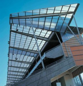 Multiwall panel roofing structure